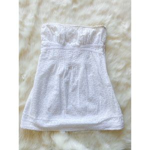 Free People White Eyelet Mini Dress